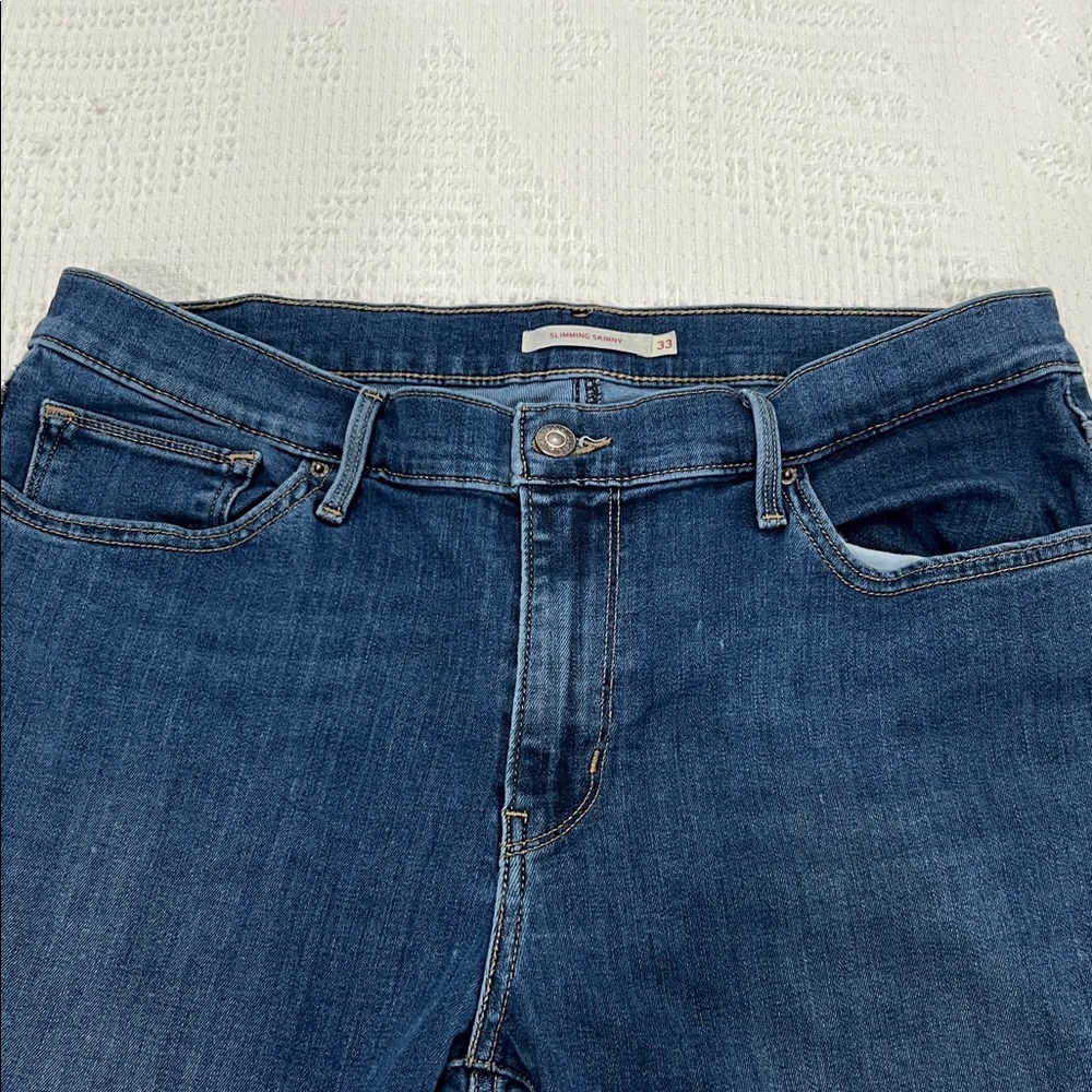 Women’s Levi's Blue Distressed Ankle & Cropped Jeans Size 33 - Picture 7 of 8